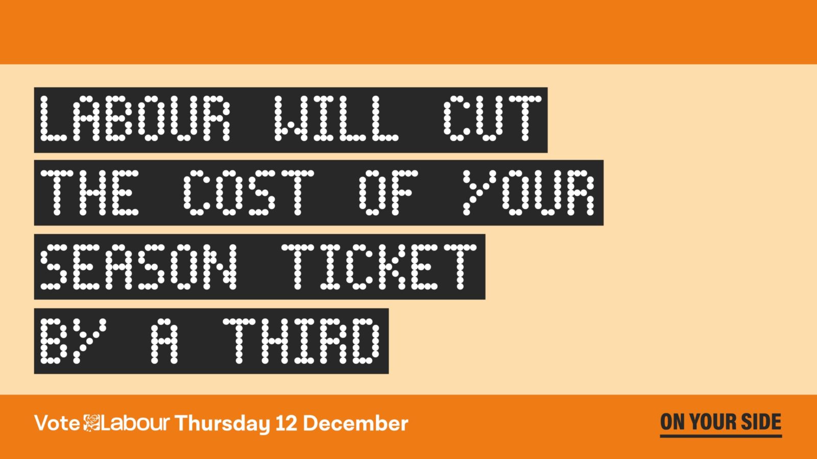 Labour will cut cost of your season ticket by a third